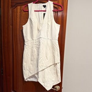 NBD Cream Asymmetrical Dress